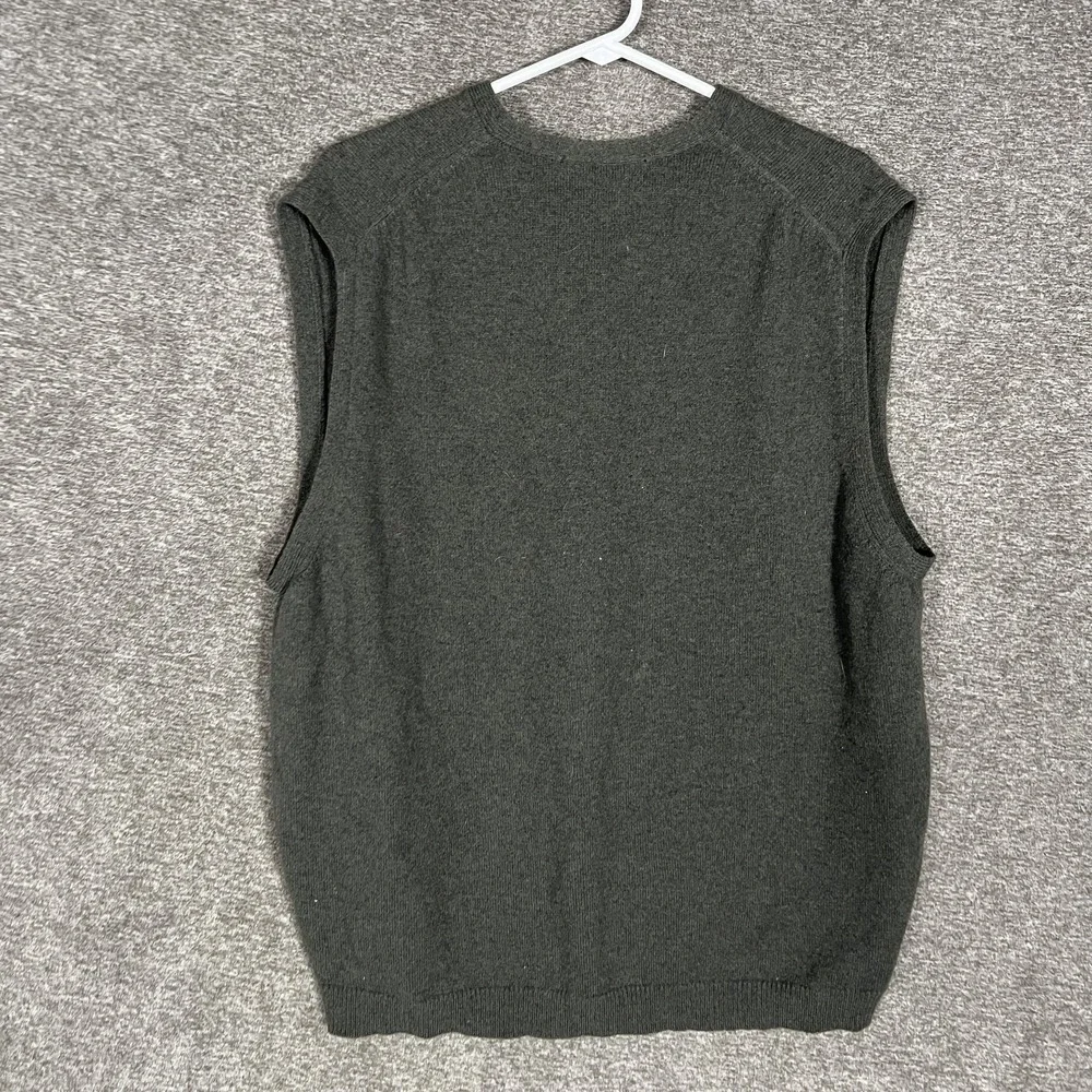 Brooks Brothers Sweater Vest Lot 2‎ Mens XL Black Gray Lambswool Made USA